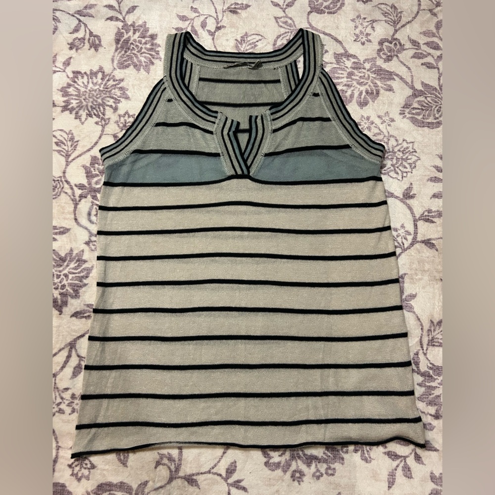 Kookai Black and Gray Striped Top